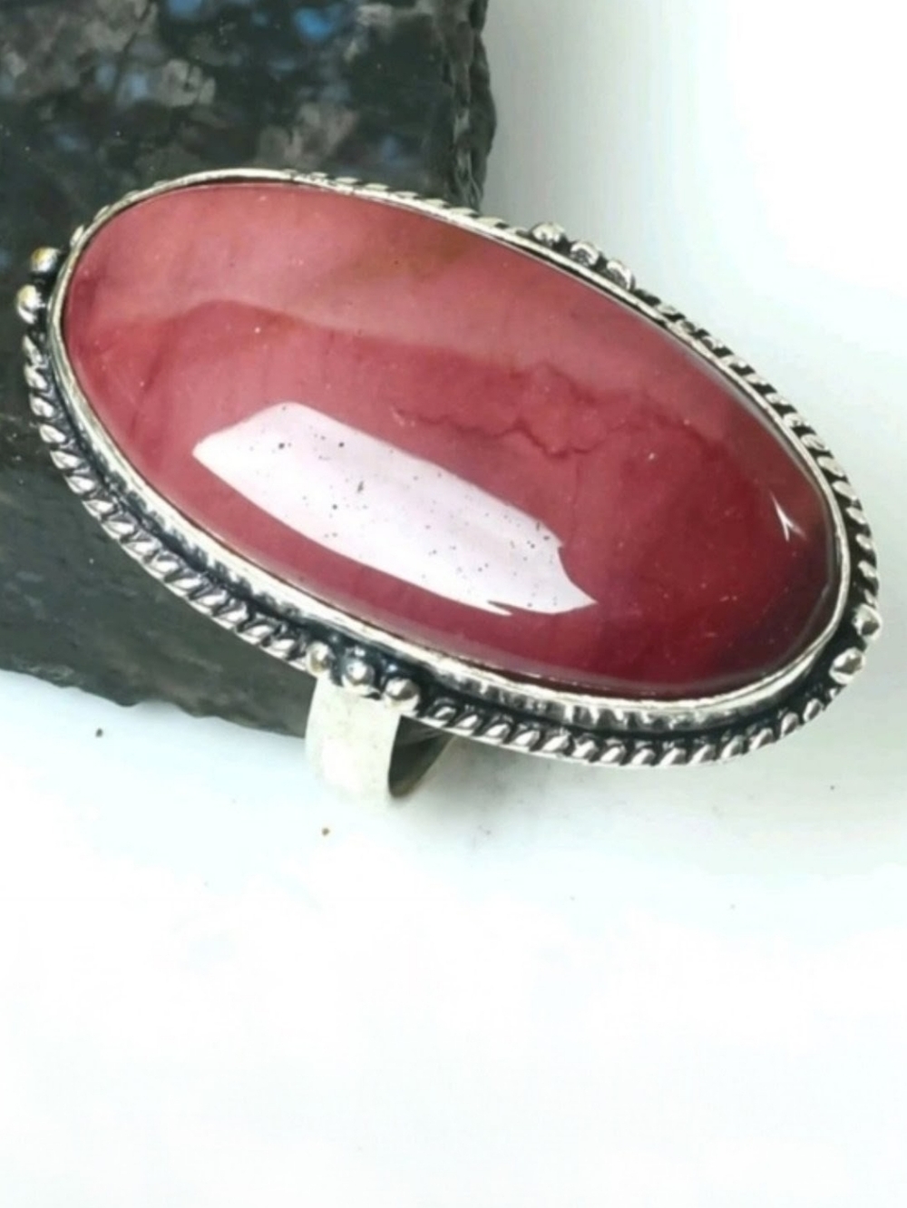 Australian Mookaite Jasper Gemstone 925 Sterling Silver Handmade Ring